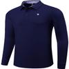 MoFiz Men's Long Sleeve Shirts Quick Dry Men's Polo Shirts Long Sleeve Button Down Mens Shirts Casual with Collar A-Navy view 1