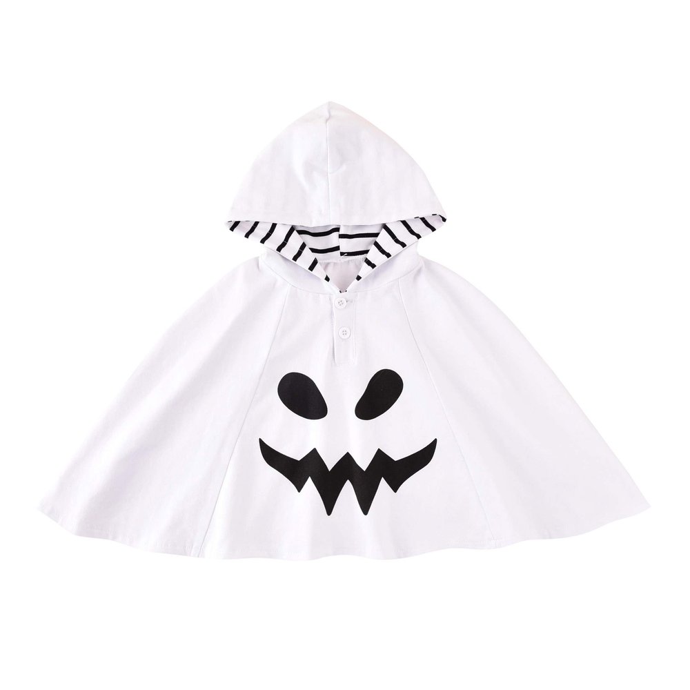 Halloweens Baby Boys Girls Suit Ghost Robe Fancy Party Costume Toddler Clothes Baby Hats 2PCS Outfits Set (White Hoodie Cloak, 18-24 Months)