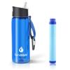 SurviMate Blue Filtered Water Bottle and Replacement Filter view 1