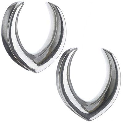 00g 10mm 316L Surgical Steel Teardrop Ear Weights Saddle Hanger Spreader Gauges Piercing Tunnels Plugs Stretching Kit