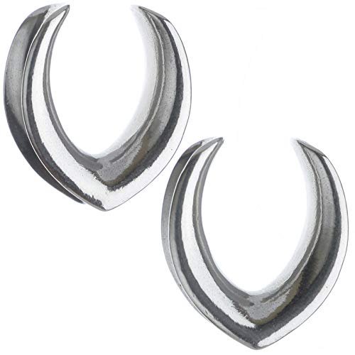 00g 10mm 316L Surgical Steel Teardrop Ear Weights Saddle Hanger Spreader Gauges Piercing Tunnels Plugs Stretching Kit