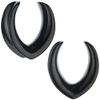 00g 10mm Black 316L Surgical Steel Teardrop Ear Weights Saddle Hanger Spreader Gauges Piercing Tunnels Plugs Stretching Kit view 1