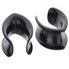00g 10mm Black 316L Surgical Steel Teardrop Ear Weights Saddle Hanger Spreader Gauges Piercing Tunnels Plugs Stretching Kit view 2