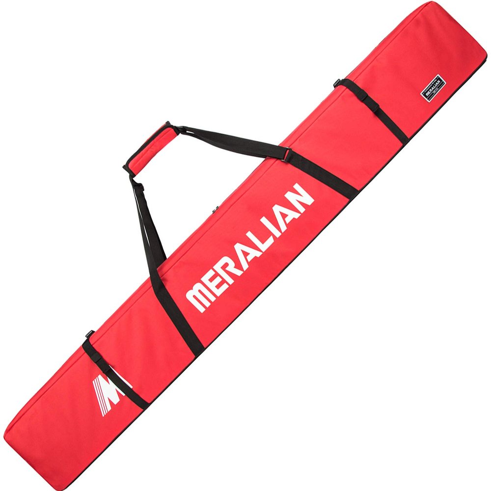 MERALIAN Padded Ski Bag,Waterproof Full Padded Single Ski Travel Bag with Adjustable Shoulder Strap. (RED, 170CM)