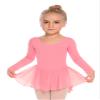 Arshiner Kids Girls Classic Long Sleeve Leotard Dance Ballet Dress Pink view 2