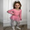 Arshiner Kids Girls Classic Long Sleeve Leotard Dance Ballet Dress Pink view 3