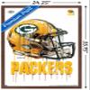 Trends International NFL Green Bay Packers - Drip Helmet 20 Wall Poster, 22.375" x 34", Mahogany Framed Version view 3
