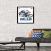 Trends International NFL Buffalo Bills - Drip Helmet 20 Wall Poster, 14.725" x 22.375", Black Framed Version view 2