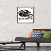 Trends International NFL Baltimore Ravens - Drip Helmet 20 Wall Poster, 14.725" x 22.375", Barnwood Framed Version view 2