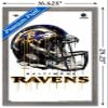 Trends International NFL Baltimore Ravens - Drip Helmet 20 Wall Poster, 14.725" x 22.375", Barnwood Framed Version view 3