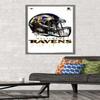 Trends International NFL Baltimore Ravens - Drip Helmet 20 Wall Poster, 22.375" x 34", Barnwood Framed Version view 2