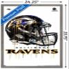 Trends International NFL Baltimore Ravens - Drip Helmet 20 Wall Poster, 22.375" x 34", Barnwood Framed Version view 3