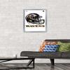Trends International NFL Baltimore Ravens - Drip Helmet 20 Wall Poster, 14.725" x 22.375", Silver Framed Version view 2
