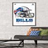 Trends International NFL Buffalo Bills - Drip Helmet 20 Wall Poster, 22.375" x 34", Barnwood Framed Version view 2