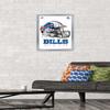 Trends International NFL Buffalo Bills - Drip Helmet 20 Wall Poster, 14.725" x 22.375", Silver Framed Version view 2