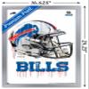 Trends International NFL Buffalo Bills - Drip Helmet 20 Wall Poster, 14.725" x 22.375", Silver Framed Version view 3