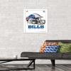 Trends International NFL Buffalo Bills - Drip Helmet 20 Wall Poster, 14.725" x 22.375", White Framed Version view 2