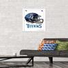 Trends International NFL Tennessee Titans - Drip Helmet 20 Wall Poster, 14.725" x 22.375", White Framed Version view 2
