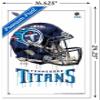 Trends International NFL Tennessee Titans - Drip Helmet 20 Wall Poster, 14.725" x 22.375", White Framed Version view 3