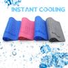 Trancoo 2 Pack PVA Cooling Scarf & Towel (33"X7.85"), Perforated Chill Scarf for Workout, Gym, Running, Hiking, Swimming, Golf (Blue+Pink) view 2