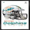 Trends International NFL Miami Dolphins - Drip Helmet 20 Wall Poster, 22.375" x 34", Black Framed Version view 1