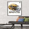 Trends International NFL New Orleans Saints - Drip Helmet 20 Wall Poster, 22.375" x 34", Barnwood Framed Version view 2