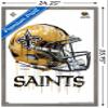 Trends International NFL New Orleans Saints - Drip Helmet 20 Wall Poster, 22.375" x 34", Barnwood Framed Version view 3