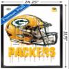 Trends International NFL Green Bay Packers - Drip Helmet 20 Wall Poster, 22.375" x 34", Black Framed Version view 3