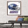 Trends International NFL New York Giants - Drip Helmet 20 Wall Poster, 22.375" x 34", Mahogany Framed Version view 2