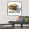 Trends International NFL New Orleans Saints - Drip Helmet 20 Wall Poster, 22.375" x 34", Silver Framed Version view 2