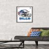 Trends International NFL Buffalo Bills - Drip Helmet 20 Wall Poster, 14.725" x 22.375", Barnwood Framed Version view 2