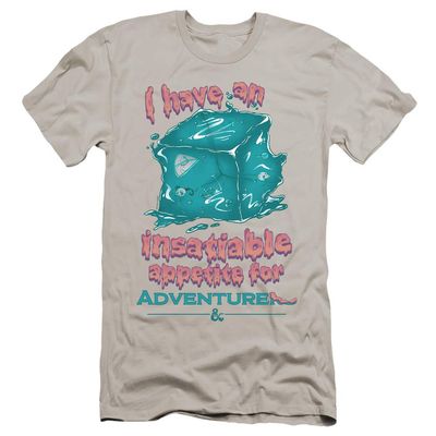 Dungeons & Dragons Insatiable Gelatinous Cube Unisex Adult Canvas Brand T Shirt for Men and Women, Silver, 2X-Large