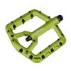 XPEDO Trident Flat Pedals | 6061 Forged Aluminum Body, Cromoly Spindle, Ultra-Thin 10mm Profile, 48 Grub Pins, 350g Pair  Ideal for MTB, Downhill, Dirt Jumping | Green view 2