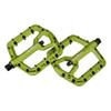 XPEDO Trident Flat Pedals | 6061 Forged Aluminum Body, Cromoly Spindle, Ultra-Thin 10mm Profile, 48 Grub Pins, 350g Pair  Ideal for MTB, Downhill, Dirt Jumping | Green view 3