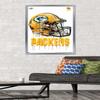 Trends International NFL Green Bay Packers - Drip Helmet 20 Wall Poster, 22.375" x 34", Silver Framed Version view 2