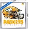 Trends International NFL Green Bay Packers - Drip Helmet 20 Wall Poster, 22.375" x 34", Silver Framed Version view 3