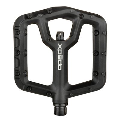 XPEDO Trident Flat Pedals | 6061 Forged Aluminum Body, Cromoly Spindle, Ultra-Thin 10mm Profile, 48 Grub Pins, 350g Pair Ideal for MTB, Downhill, Dirt Jumping | Black