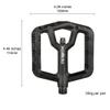 XPEDO Trident Flat Pedals | 6061 Forged Aluminum Body, Cromoly Spindle, Ultra-Thin 10mm Profile, 48 Grub Pins, 350g Pair  Ideal for MTB, Downhill, Dirt Jumping | Black view 4