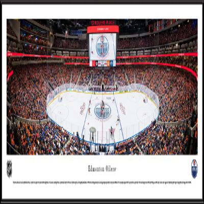 Edmonton Oilers, Inaugural Game at Rogers Place - 40.25x13.75-inch Panoramic Standard Framed Picture