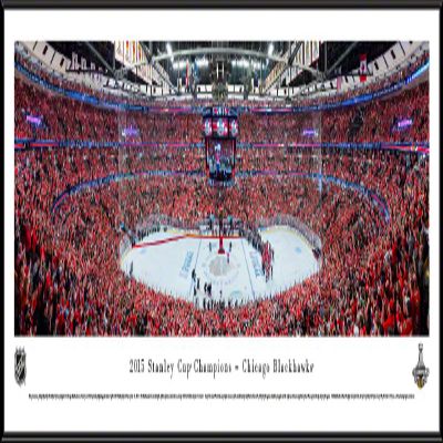 2015 Stanley Cup Champions - Chicago Blackhawks - 40.25x13.75-inch Panoramic Standard Framed Picture