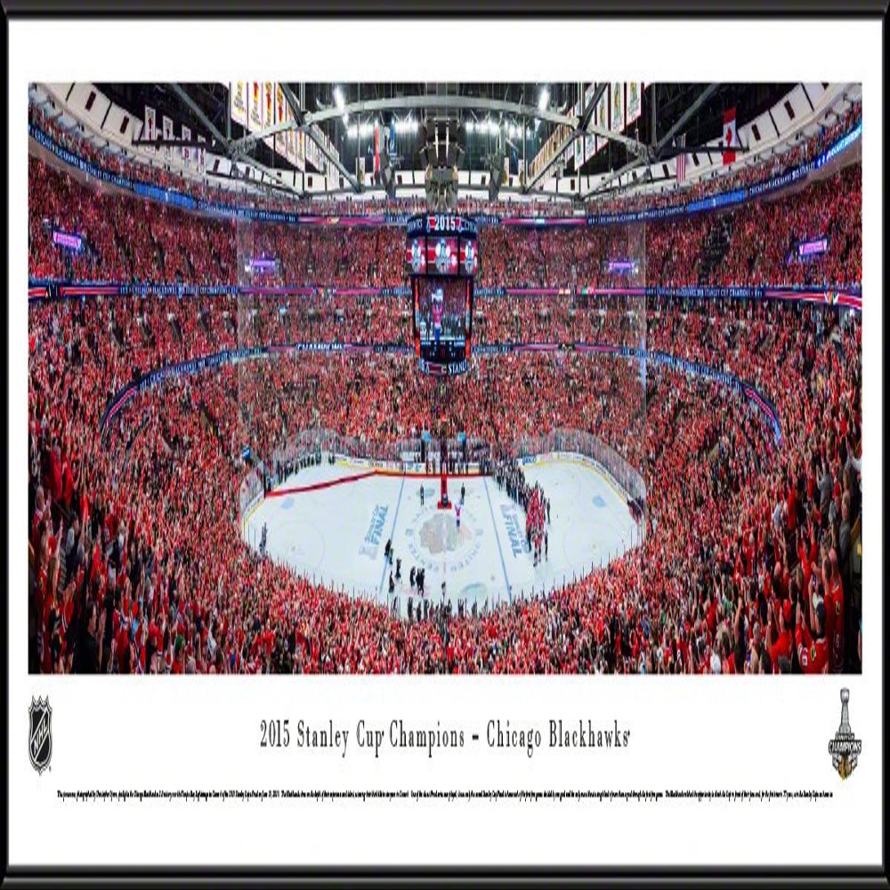 2015 Stanley Cup Champions - Chicago Blackhawks - 40.25x13.75-inch Panoramic Standard Framed Picture