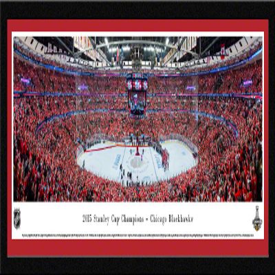 2015 Stanley Cup Champions - Chicago Blackhawks - 42x15.5-inch Panoramic Select Framed Picture