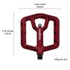 XPEDO Trident Flat Pedals | 6061 Forged Aluminum Body, Cromoly Spindle, Ultra-Thin 10mm Profile, 48 Grub Pins, 350g Pair  Ideal for MTB, Downhill, Dirt Jumping | Red view 4