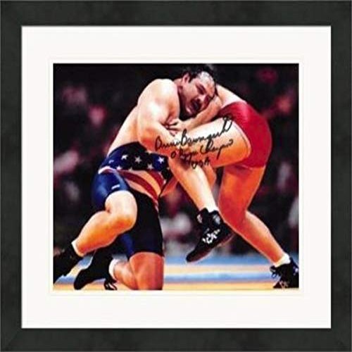 Sports Memorabilia Autograph Warehouse 560339 8 x 10 in. Bruce Baumgartner Autographed Matted & Framed Photo - USA Olympic Gold Wrestling No.SC3