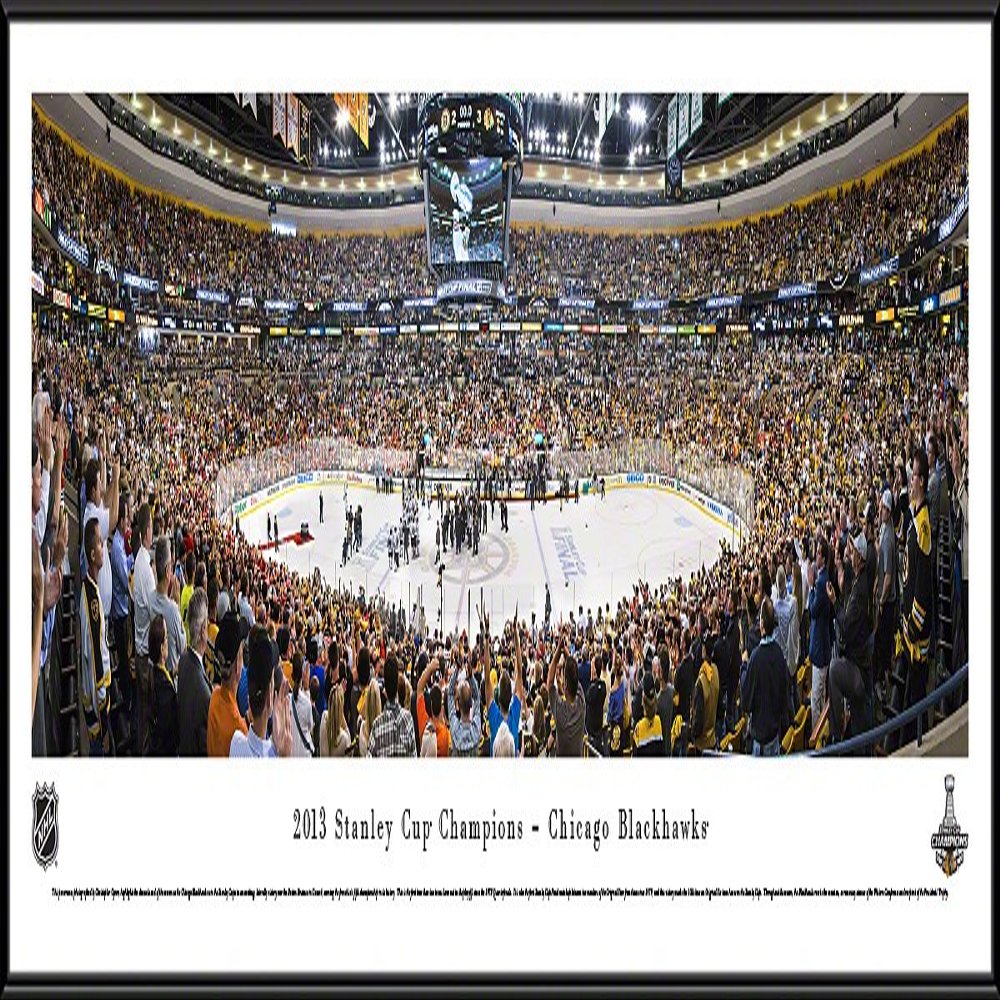 2013 Stanley Cup Champions - Chicago Blackhawks - 40.25x13.75-inch Panoramic Standard Framed Picture