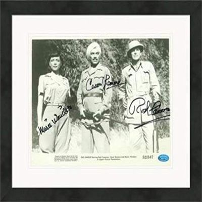 Autograph Warehouse 517210 8 x 10 in. Marie Windsor, Rod Cameron & Cesar Romero Autographed Matted & Framed Photo - The Jungle No.1