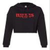 Go All Out X-Large Black Womens Hawkins Indiana Cropped Hooded Sweatshirt view 1