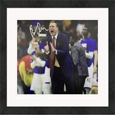 Autograph Warehouse 559808 8 x 10 in. Bill Self Autographed Matted & Framed Photo - Kansas Jayhawks44; National Champions44; Coach No.13