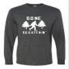 Go All Out XX-Large Black Heather Adult Gone Squatchin' Gone Squatching Bigfoot Sasquatch Long Sleeve T-Shirt view 1