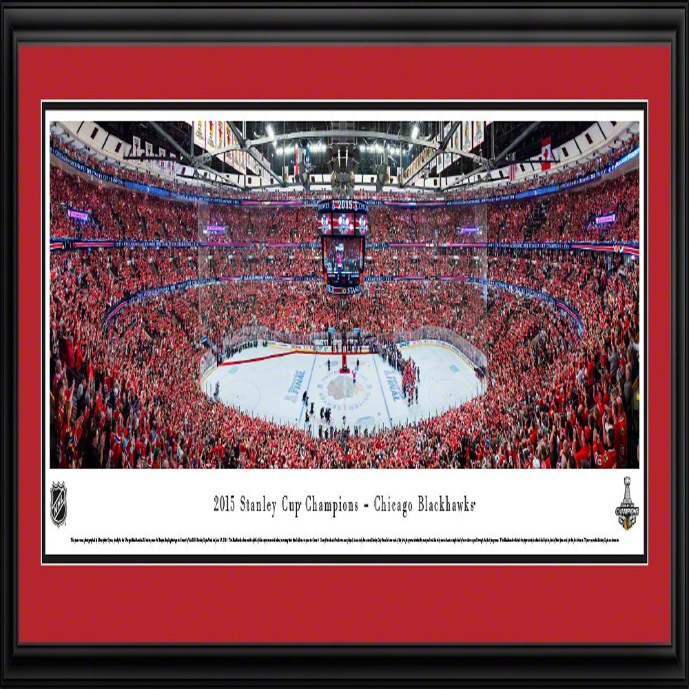 2015 Stanley Cup Champions - Chicago Blackhawks - 44X18-inch Panoramic Deluxe Framed Picture